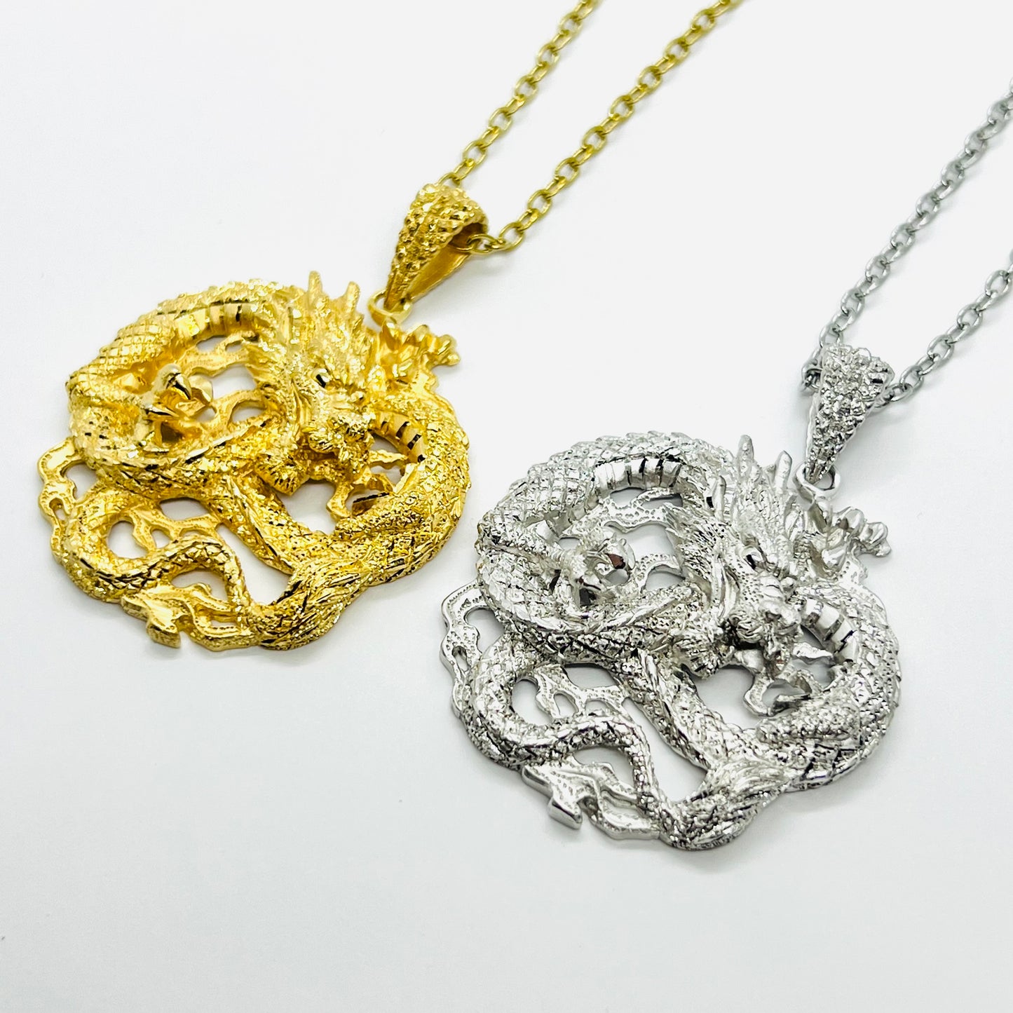 シルバー925 金運の龍 ペンダントヘッド+50チェーン付き