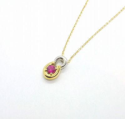 PT/K18 ルビー入りミニ伊勢ペンダント