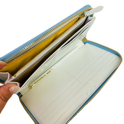 【3月7日(土)辰の日:朝採れ財布&お誕生日財布】Copa Color4 新ファスナー長財布 ブルー★特典付★