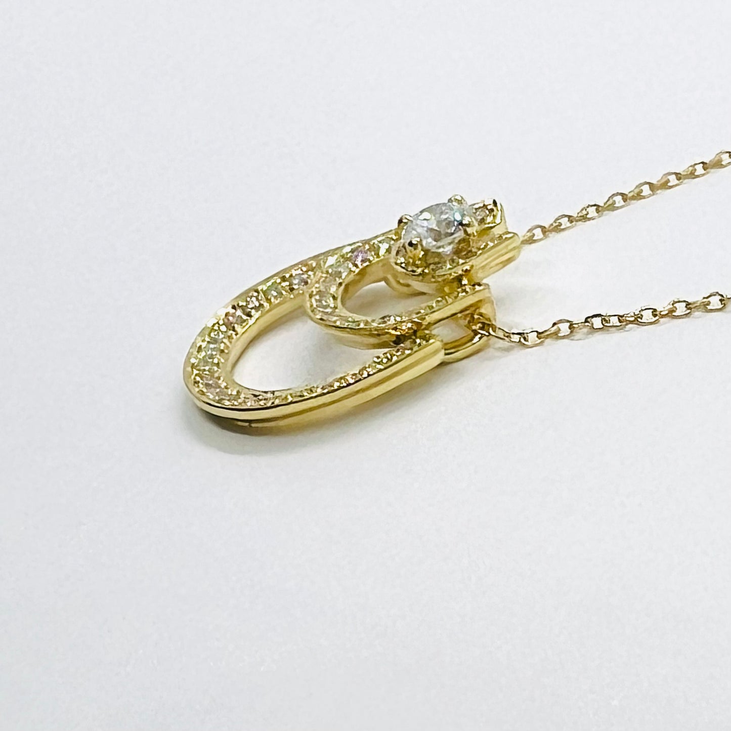 NEW!【先行販売特別価格!~12/9迄】K18 ダイヤパヴェ ダイヤ入り三重(みつがさね)ペンダント