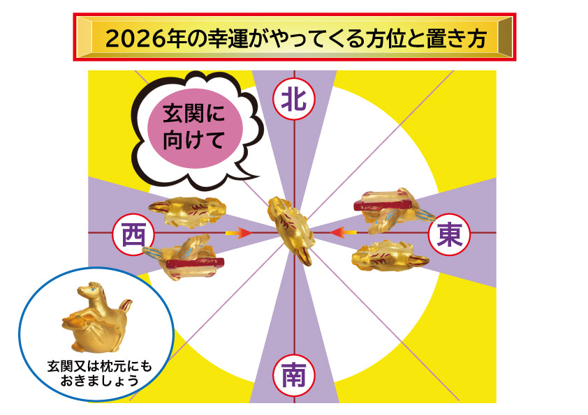 2026年 Dr.コパ 開運の干支 千両箱と金運の午の置物