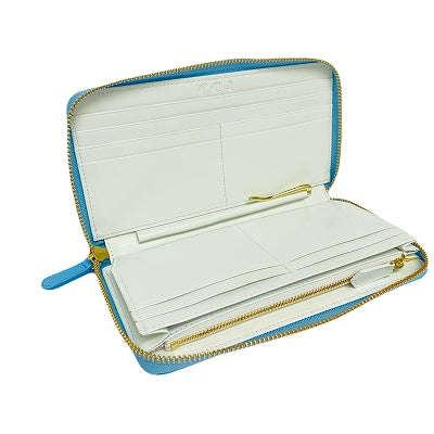 【2月13日(金)一粒万倍日：朝採れ財布&お誕生日財布】Copa Color４　新ファスナー長財布　ﾌﾞﾙｰ★特典付★