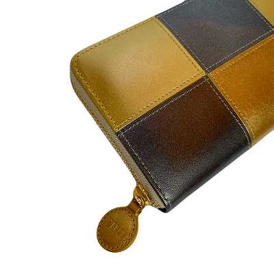 【11/30(日)朝採れ財布・お誕生日財布】EDO金銀(濃)　ファスナー長財布★特典付