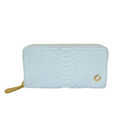 NEW　パイソン ファスナー財布 ホワイト（GO×SL）
